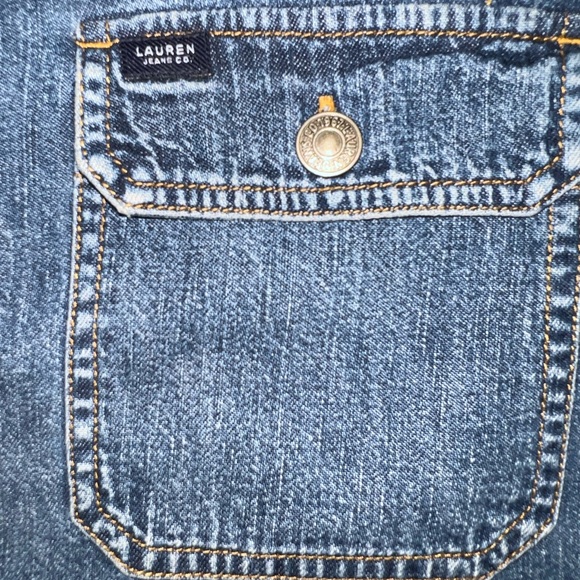 Lauren Jeans Co Ralph Lauren 90s Blue Denim Shirt M - Picture 6 of 8